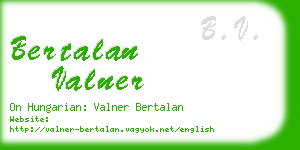 bertalan valner business card